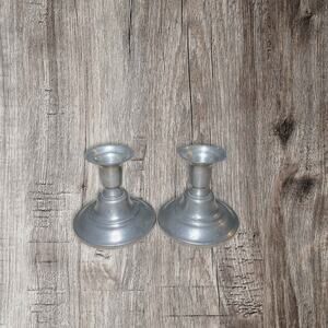 Vintage pewter candle sticks set of 2